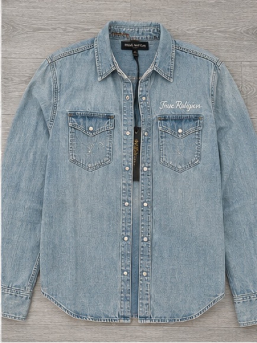 True Religion Pale Blue Denim Shirt